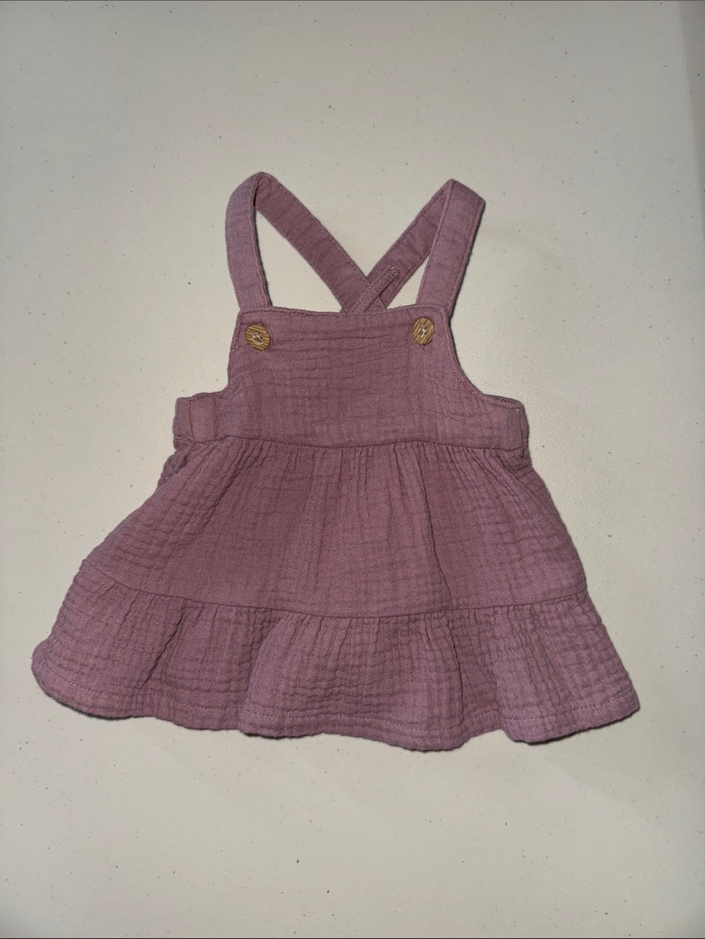 Crossback Pinafore Dress in Mauve